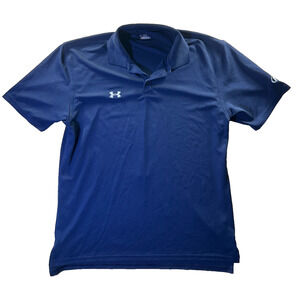 Under Armour HeatGear Polo Shirt Medium Navy Blue Miller Lite Embroidered Logo